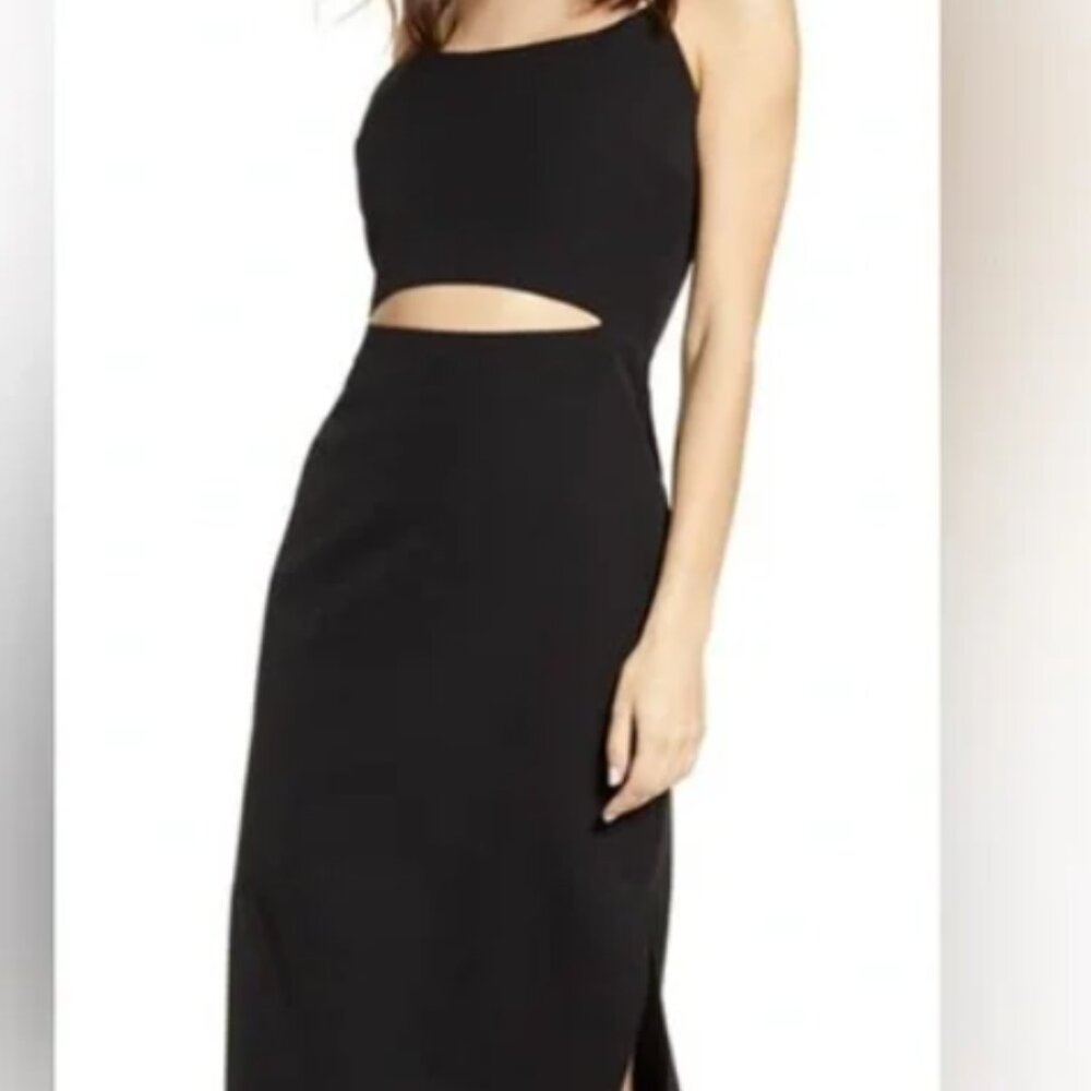 Wayf Black Midi Dress